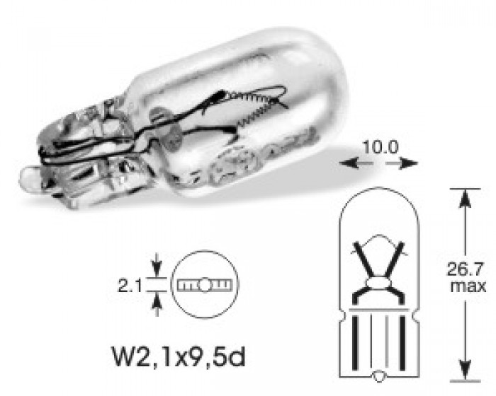 žárovka QLUX 12V/5W celosklo