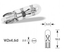 žárovka QLUX 12V/1,2W celosklo