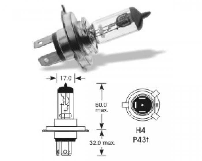 žárovka QLUX 12V/H4