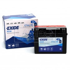 EXIDE motobaterie AGM ETX4L-BS 12V/3Ah; 50A