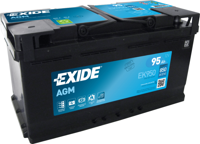 EXIDE baterie START-STOP AGM EK950 12V/95Ah 850A