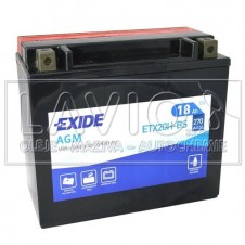 EXIDE motobaterie AGM YTX20H-BS 12V/18Ah; 270A