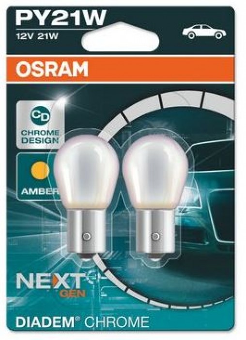 žárovka OSRAM 12V/21W DIADEM CHROME sada