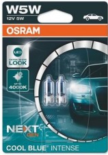 žárovka OSRAM 12V/5W COOL BLUE INTENSE celosklo