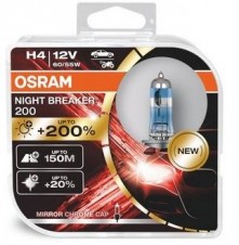 žárovka OSRAM 12V/H4 NIGHT BREAKER 200 +200% sada