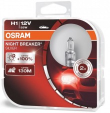 žárovka OSRAM 12V/H1 NIGHT BREAKER SILVER +100% sada