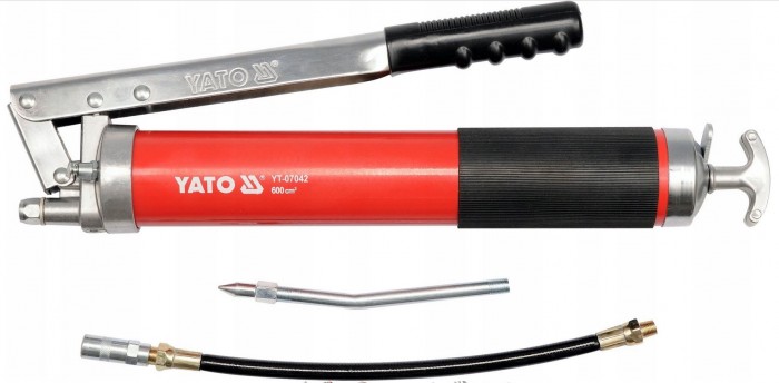 YATO ruční mazací lis PÁKOVÝ kovový 600ccm3